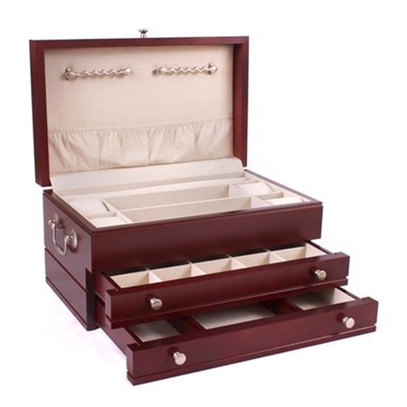 AMERICAN CHEST American Chest J02M First Lady Two Drawer Jewel Chest; Mahogany J02M